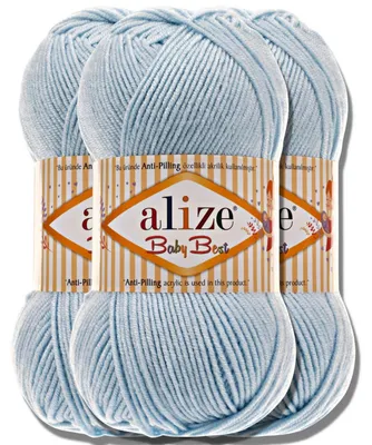 Produktbild von Alize 3x 100g Baby Best Wolle, Antipilling, Uni, Häkeln, Stricken (183)