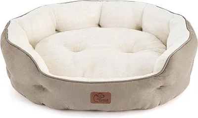 Image de Lit pour chat lavable 63 x 53 x 20 cm, réversible, marron