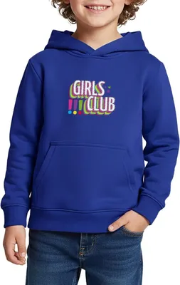 Produktbild von Spreadshirt Die Drei Ausrufezeichen Girls Club Kinder Premium Hoodie, 122/128 (6 Jahre), Royalblau