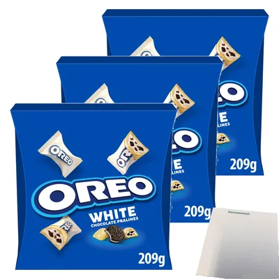 Produktbild von Oreo White Mini Box 3er Pack (3x209g Packung) + usy Block