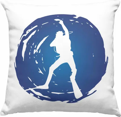 Produktbild von Trendation - Taucher Deko-Kissen mit Füllung 40x40 Geschenk Grafik für Tauchlehrer Geschenkidee Lustig Tauchen Tauchsport (Rosa)