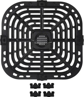 Produktbild von Grillpfanne für Heißluftfritteusen, 24 x 23 cm, quadratische Ersatzpfanne aus Edelstahl
