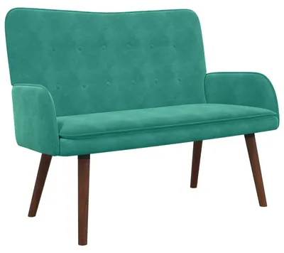 Obrázok produktu pre vidaXL Dvojmiestna pohovka tyrkysová 115 x 61 x 87 cm zamat (V)