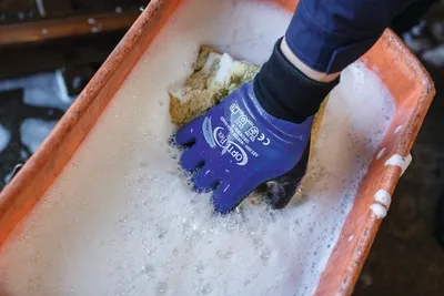 Produktbild von Handschuhe Winter Aqua Guard Gr.9 schwarz/blau EN 388,EN 511 PSA II OPTIFLEX