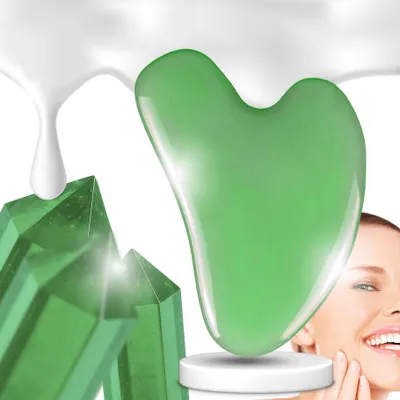 Produktbild von Gua Sha Massagestein für Gesicht & Körper – synthetischer Stein, verbessert Durchblutung und Hautspannung