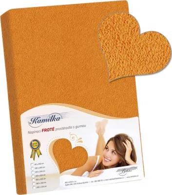 Zdjęcie produktu dla Prześcieradło frotte - Pomarańczowe - 200x220