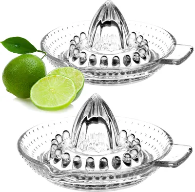 Produktbild von PLATINUX  Zitronenpresse aus Glas Set 2 Stück Handpresse - klassische Zitruspresse