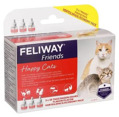 Produktbild von Feliway Friends Nachfüllflakon Vorteilspack f.Kat. 3X48 ml