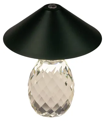 Produktbild von LED Stimmungslampe KRISTALL mit grünem Schirm H. 14cm akkubetrieben Formano