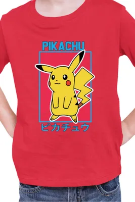 Obrázek produktu pro Dětské Triko Japan Manga Anime Comics Pokemon 034,  / Červené