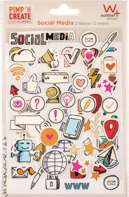 Produktbild von Walther Aufkleber: Social Media – PIMPEN UND CREIEREN
