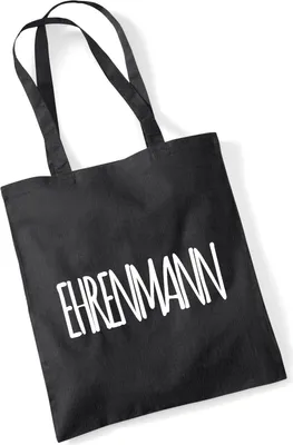 Produktbild von Huuraa Jutebeutel Ehrenmann Jugendwort 10 Liter Black Baumwolle Tasche Geschenkidee