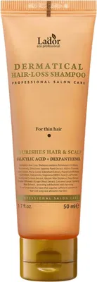 Image de LADOR - Shampoing Dermatical Anti-Chute Cheveux Fins, 50 ml, shampoing fortifiant