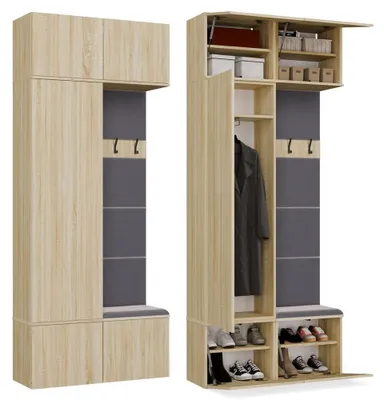 Zdjęcie produktu dla Garderoba Szafa + Wieszak HAGA II/1Sz1W DĄB SONOMA