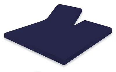 Produktbild von Eleganzzz Split-Topper-Spannbetttuch Jersey Stretch – Blau – 180x210/220 – 2-teilig & dehnbar