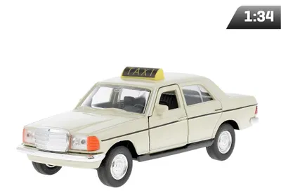 Productafbeelding van Model op schaal 1:34, MERCEDES-BENZ 230E, taxi, crèmekleurig