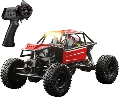 Obrázek produktu pro Dálkově ovládané auto, 2,4 GHz, terénní pásové vozidlo 4WD v měřítku 1:18, dobíjecí elektrická hračka s LED světlomety, dárek pro děti, chlapce, dívky i dospělé