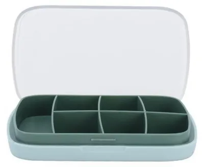 Produktbild von Pillendose Organizer 7 Fächer Tragbar Medikamenten Aufbewahrungsbox ABS