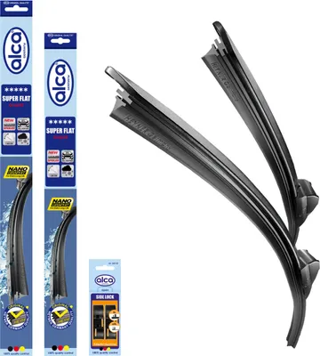Produktbild von alca® Scheibenwischer mit Heckwischer passend für VW LUPO (06.2003 - 07.2005) SUPER FLAT Flachbalkenwischer