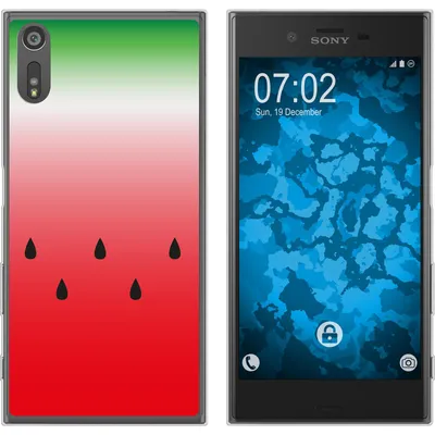 Produktbild von PhoneNatic Case kompatibel mit Sony Xperia XZs Silikon-Hülle Sommer Melone M5