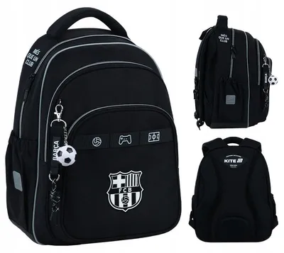Obrázek produktu pro Černý školní batoh pro chlapce 4.–6. třídy FC Barcelona fotbal Kite