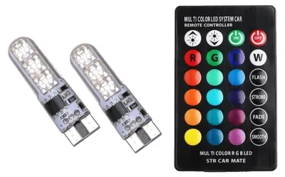 Zdjęcie produktu dla Żarówka LED, kompatybilna z T10, zasilanie 12 V, pobór mocy 1,32 W, 6 diod LED SMD, regulowana jasność