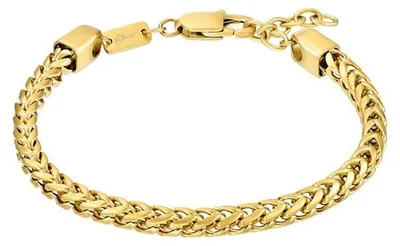 Produktbild von s.Oliver Herren Armband 2033923 Edelstahl matt gelbgold IP