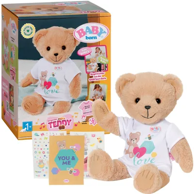 Immagine prodotto di BABY born Singing Teddy per bambini dai 2 anni in su, canta 5 canzoni della serie