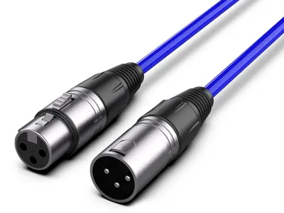 Zdjęcie produktu dla Kabel Audibax Silver XLR (męski) - XLR (żeński), 6 metrów, niebieski