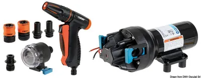 Immagine prodotto di Kit pompa JABSCO Washdown HotShot 6HD 24 V 70 psi - Osculati 16.437.02
