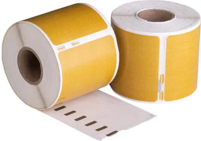 Produktbild von Dymo 99014 Gold kompatible Etiketten - 101 mm x 54 mm - 220 Etiketten - Permanent