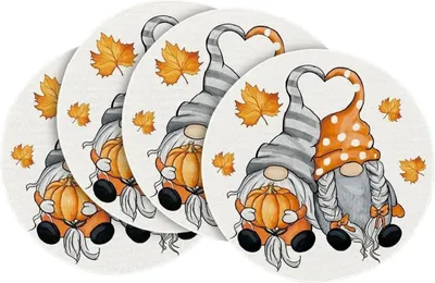 Produktbild von Artoid Mode Herbst Kürbisse Ahornblätter Platzsets 4er Set 37cm