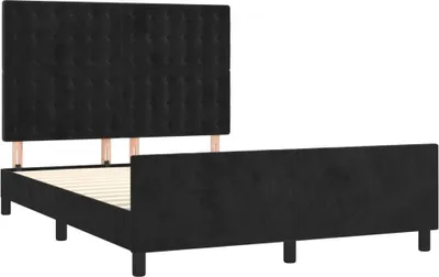 Immagine prodotto di vidaXL Struttura letto senza materasso nero 140x190 cm velluto