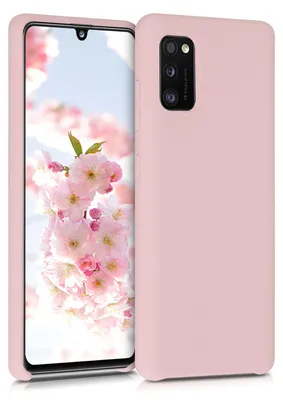 Produktbild von kwmobile Handyhülle für Samsung Galaxy A41 Hülle - Case Silikon - Kabelloses Laden - Schutzhülle Cover in Altrosa matt