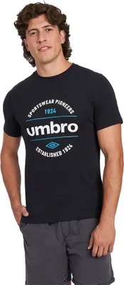 Zdjęcie produktu dla Koszulka z krótkim rękawem Umbro Circular Graphic, czarna, rozmiar M, męska, czarna, rozmiar M