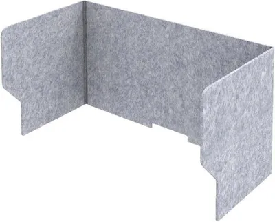 Productafbeelding van Bureau Privacypaneel - Opvouwbare scheidingswand - Werkruimte afscheiden - Verbeterde focus - 60 x 50 cm - Grijs
