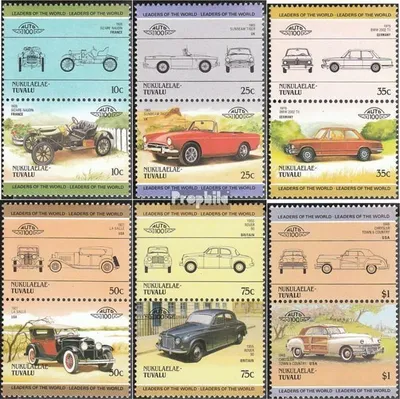 Produktbild von Briefmarken Tuvalu-Nukulaelae 1985 Mi 49-60 Paare (kompl.Ausg.) postfrisch Autos