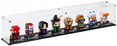 Image de Vitrine noire pour 8 figurines LEGO® BrickHeadz – Star Wars, Harry Potter