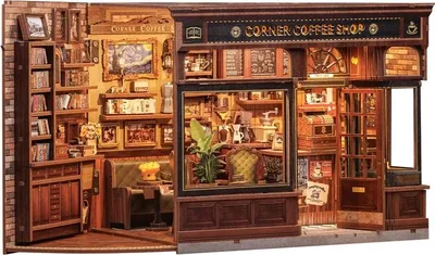 Obrázek produktu pro 3D puzzle, DIY mini dům, Londýnská kavárna, Cutebee, 294 dílků
