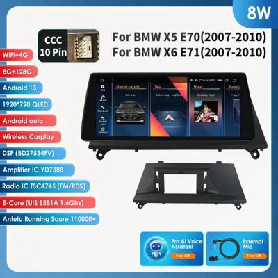 Zdjęcie produktu dla Multimedialne radio samochodowe Android - system 2-DIN - nawigacja GPS - odtwarzacz multimedialny - kompatybilny z CarPlay i Android Auto