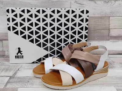 Produktbild von 2 Go Sandalette weiß/beige/braun 37
