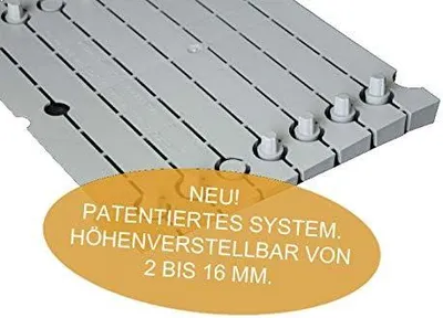 Immagine prodotto di Rampa modulare per porte, con altezza regolabile da 2 a 3,5 cm, ideale per utenti di sedie a rotelle