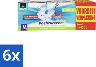 Obrázek produktu pro Sada 6 kusů pohlcovačů vlhkosti, 450 gramů, bez zápachu