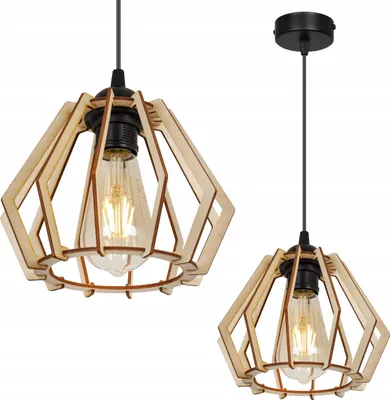 Produktbild von Moderne Led-Deckenhängelampe Aus Holz