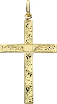 Productafbeelding van Halsketting met kruis, goud 375/1000 - 47mm * 25mm; TRS28306