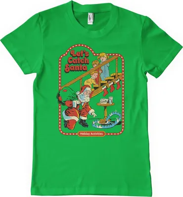 Produktbild von Let's Catch Santa T-Shirt - Medium  - Green