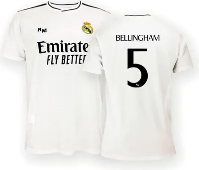 Produktbild von Real Madrid 24/25 Bellingham Heim Kurzarm-t-shirt Weiß 2XL Herren,Damen Weiß 2XL
