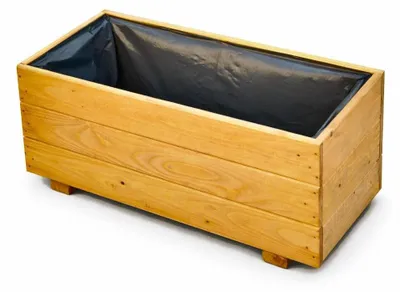 Image de Jardiniera en bois pour jardin et terrasse