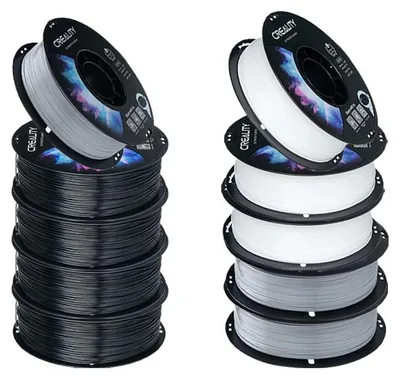Image de Filament pour imprimante 3D, haute transparence, résistant et durable, PETG : 3TP, 4BK, 3WT