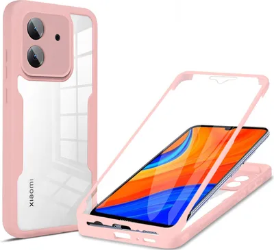 Produktbild von 360° Grad Hülle Xiaomi Redmi 13C Rundum vollschutz Integriertem Displayschutz Rosa